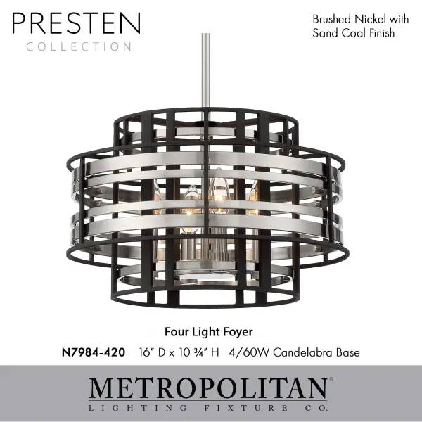 Presten 4-Light Foyer Pendant - Image 4