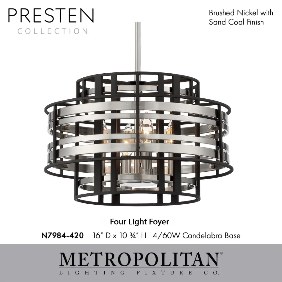 Presten 4-Light Foyer Pendant - Image 4