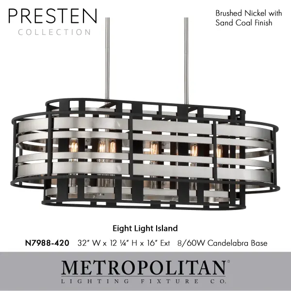 Presten 8-Light Island Chandelier - Image 2
