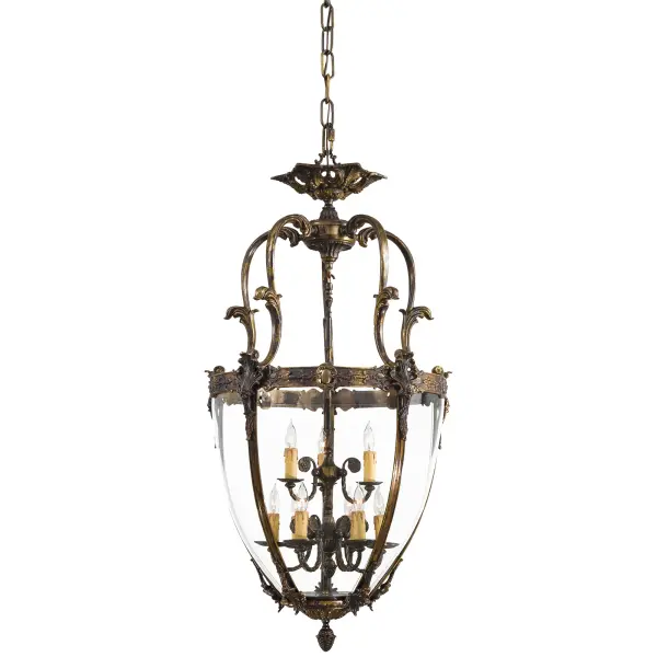 This 9-light foyer pendant brings Old World European craftsmanship to your home with its handcrafted Italian design, antique bronze patina finish, and classic candelabra styling. The 24-inch width and 44-inch height create impressive visual impact.