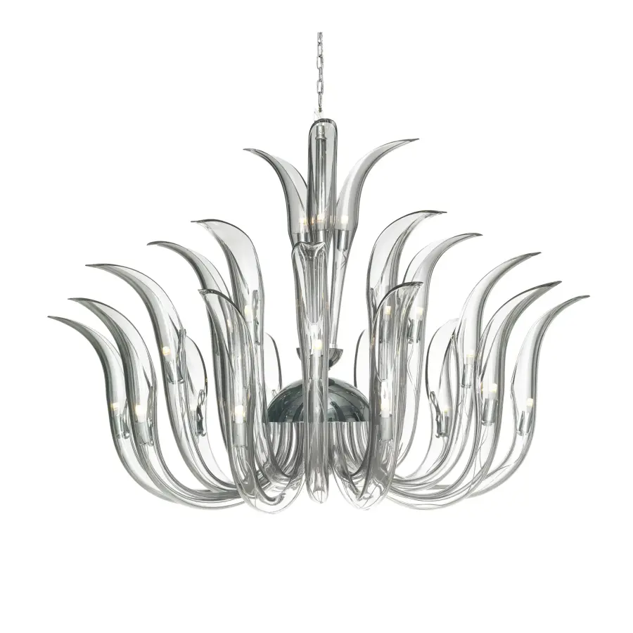 Stunning 23-Light Crystal Statement Piece with Contemporary Elegance