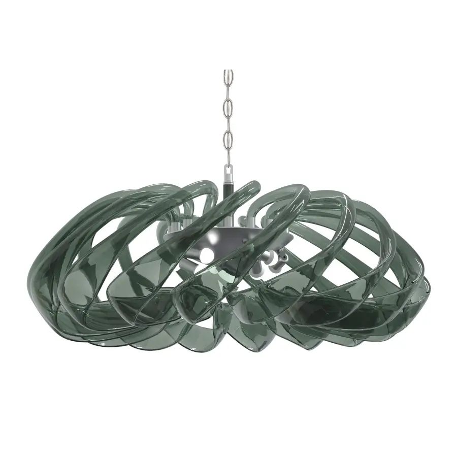 Donatella 8-Light Pendant in Polished Nickel