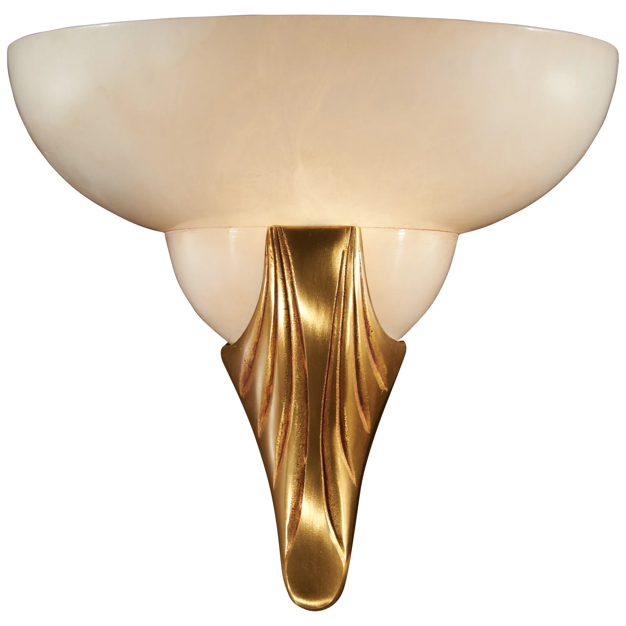Metropolitan Collection French Gold Wall Sconce with Alabaster Glass