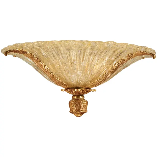 This handcrafted wall sconce from Spain combines traditional European craftsmanship with transitional styling. The French Gold finish and authentic White Murano Glass create a sophisticated lighting solution perfect for elevating bathrooms and hallways.
