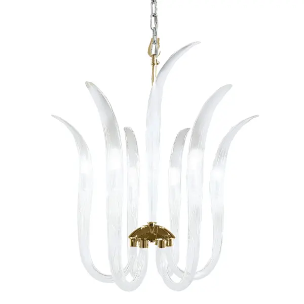 Elegant Crystal Pendant with Sophisticated Polished Nickel Finish