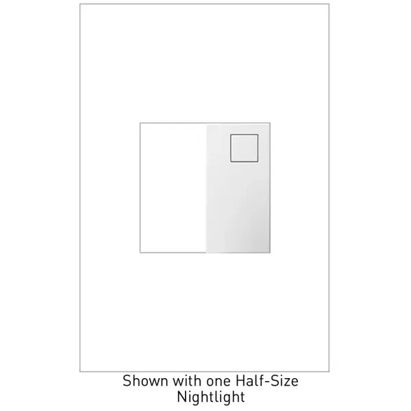 Perfect for hallways, kids' rooms, or anywhere a little bit of light can provide extra comfort and visibility. At night, the device provides a gentle glow, while built-in ambient light level sensors ensure the LED's invisible when the space is well-lit. Easily toggle through four levels to match the light to your need or preference, simply by pushing the square in the upper right-corner. Collection: adorne Finish: White Glass: Clear Notes: Night Light Module 1-Module Width: 1.40" Height: 1.80" Length: 0.90" Weight: 0.19 lb Light Source: LED Voltage: 125.00 V Country of Origin: China