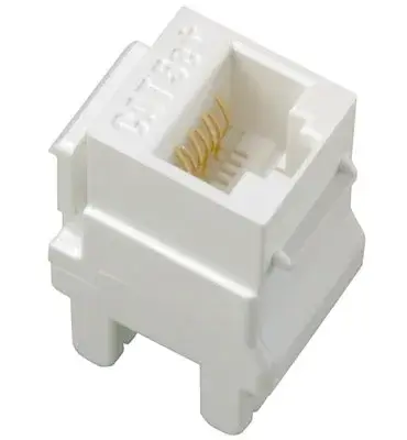 Keystone connector for networking, data, and phone applications. Collection: adorne Finish: White Notes: Cat5E Rj45 T568-A/B Kystn Conn Width: 1.20" Height: 2.75" Length: 1.20" Weight: 0.08 lb Country of Origin: China Connection: Snap In