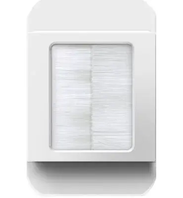 Maintain the polished look of your space with an innovative solution that allows you to easily conceal A/V and computer cables behind the wall. Collection: adorne Finish: White Notes: Cable Access Strap Weight: 0.05 lb Country of Origin: China Connection: Snap In