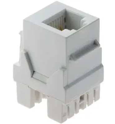 Keystone insert to support up to three phone lines. Collection: adorne Finish: White Notes: Rj25 6Posn/6Cond Telephone Kystn Conn Weight: 0.05 lb Country of Origin: China Connection: Snap In