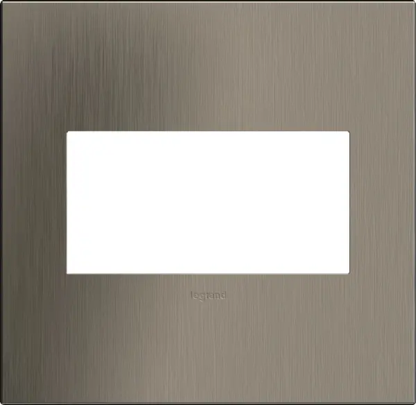 Think €œdistinguished, but knows how to have fun.€ Match to existing hardware, or use for contrast. A 3-Gang Wall Plate, it is perfectly sized to fit any combination of up to three standard-sized adorne devices, or up to six half-sized adorne designer switches and outlets. Collection: adorne Finish: Satin Nickel Notes: Satin Nickel 2 Gang Wp Width: 5.29" Height: 5.13" Length: 0.35" Weight: 1.08 lb Extension from Wall: 1.19" Bulb Type: tbn Material: Cast Metals Country of Origin: Mexico Connection: Screwless Manufacturer Warranty: Limited Lifetime
