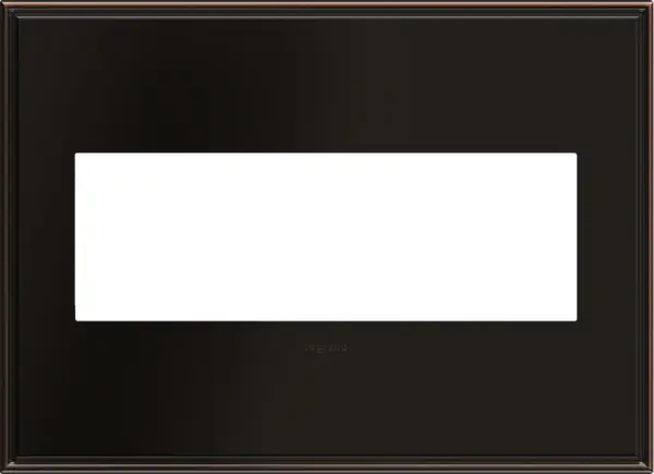 A perfect cast metal to complement various kitchen styles, ranging from cottage-inspired to rustic. A 2-Gang Wall Plate, it is perfectly sized to fit any combination of up to two standard-sized adorne devices, or up to four half-sized adorne designer switches and outlets. Collection: adorne Finish: Oil Rubbed Bronze Notes: Oil Rubbed Bronze W/Border 3 Gang Wp Width: 7.06" Height: 5.13" Length: 0.35" Weight: 1.40 lb Extension from Wall: 1.19" Bulb Type: tbn Material: Cast Metals Country of Origin: Mexico Connection: Screwless Manufacturer Warranty: Limited Lifetime