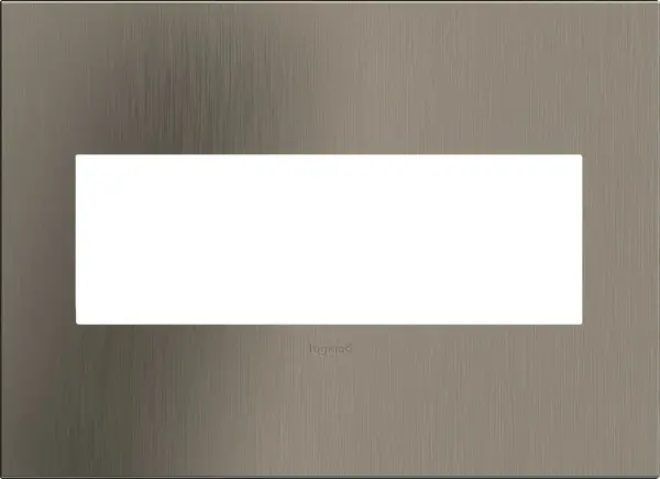 Think €œdistinguished, but knows how to have fun.€ Match to existing hardware, or use for contrast. A 3-Gang Wall Plate, it is perfectly sized to fit any combination of up to three standard-sized adorne devices, or up to six half-sized adorne designer switches and outlets. Collection: adorne Finish: Satin Nickel Notes: Satin Nickel 3 Gang Wp Width: 7.06" Height: 5.13" Length: 0.35" Weight: 1.40 lb Extension from Wall: 1.19" Bulb Type: tbn Material: Cast Metals Country of Origin: Mexico Connection: Screwless Manufacturer Warranty: Limited Lifetime