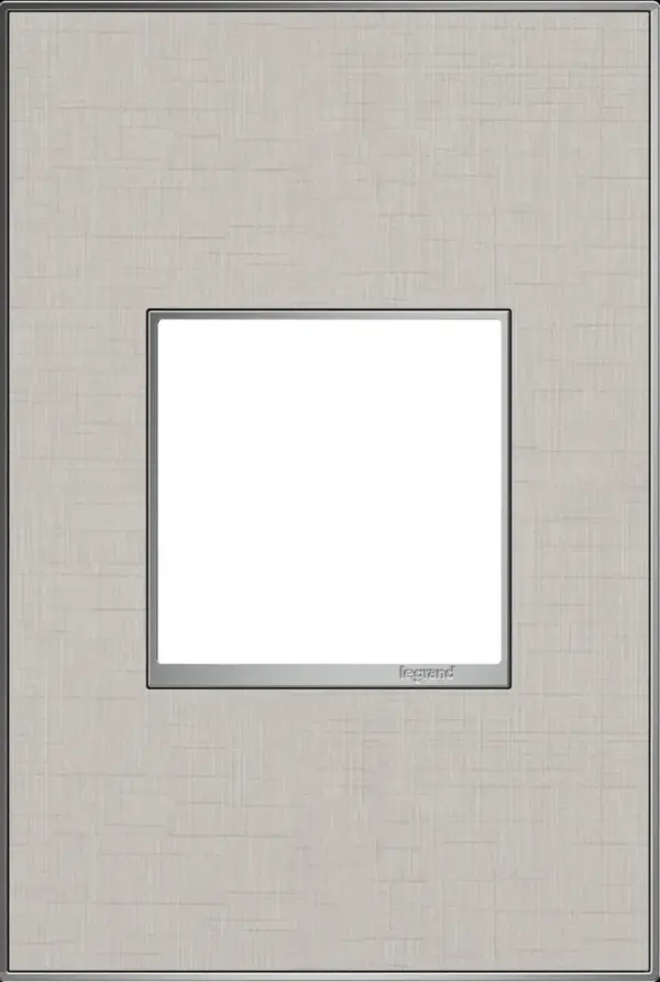 Light and natural, this pick elevates spaces with a soft, airy aesthetic €" like warm sunshine. A 2-Gang Wall Plate, it is perfectly sized to fit any combination of up to two standard-sized adorne devices, or up to four half-sized adorne designer switches and outlets. Collection: adorne Finish: True Linen Width: 3.45" Height: 5.13" Length: 0.35" Weight: 0.31 lb Extension from Wall: 1.00" Material: Real Materials Country of Origin: Mexico Connection: Screwless Manufacturer Warranty: Limited Lifetime