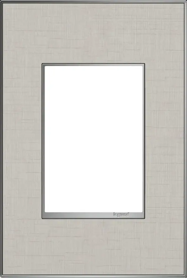 Light and natural, this pick elevates spaces with a soft, airy aesthetic €" like warm sunshine. A 2-Gang Wall Plate, it is perfectly sized to fit any combination of up to two standard-sized adorne devices, or up to four half-sized adorne designer switches and outlets. Collection: adorne Finish: True Linen Width: 3.45" Height: 5.13" Length: 0.35" Weight: 0.31 lb Extension from Wall: 1.00" Material: Real Materials Country of Origin: Mexico Connection: Screwless Manufacturer Warranty: Limited Lifetime