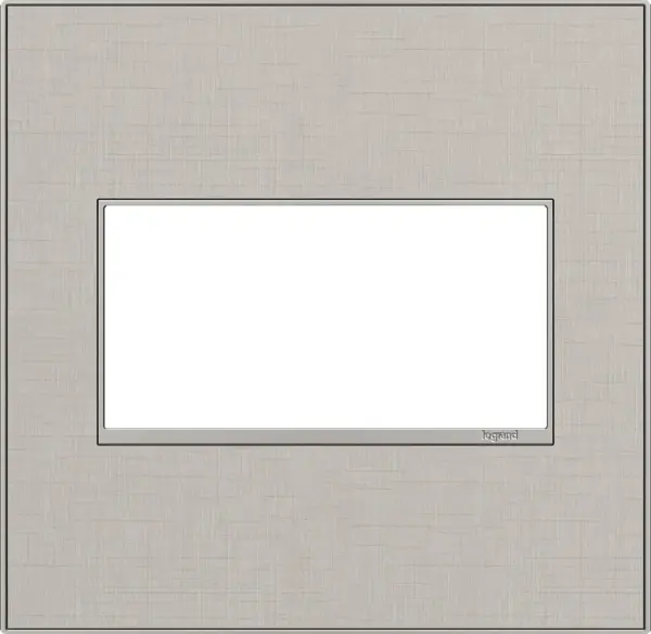 Light and natural, this pick elevates spaces with a soft, airy aesthetic €" like warm sunshine. A 2-Gang Wall Plate, it is perfectly sized to fit any combination of up to two standard-sized adorne devices, or up to four half-sized adorne designer switches and outlets. Collection: adorne Finish: True Linen Width: 5.29" Height: 5.13" Length: 0.35" Weight: 0.44 lb Extension from Wall: 1.00" Material: Real Materials Country of Origin: Mexico Connection: Screwless Manufacturer Warranty: Limited Lifetime