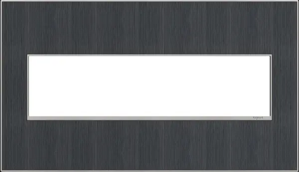 Who knew wall plates could seem so effortlessly handsome? Go for laidback style with cool-toned wood. A 4-Gang Wall Plate, it is perfectly sized to fit any combination of up to four standard-sized adorne devices, or up to eight half-sized adorne designer switches and outlets. Collection: adorne Finish: Rustic Gray Width: 8.88" Height: 5.13" Length: 0.35" Weight: 0.70 lb Extension from Wall: 1.00" Material: Real Materials Country of Origin: Mexico Connection: Screwless Manufacturer Warranty: Limited Lifetime