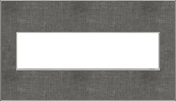 Attractive, yet a little unexpected, this darker linen conveys striking-but-effortless style. Made exclusively for use with designer switches and outlets from the adorne Collection. Collection: adorne Finish: Slate Linen Width: 8.88" Height: 5.13" Length: 0.35" Weight: 0.70 lb Extension from Wall: 1.00" Material: Real Materials Country of Origin: Mexico Connection: Screwless Manufacturer Warranty: Limited Lifetime