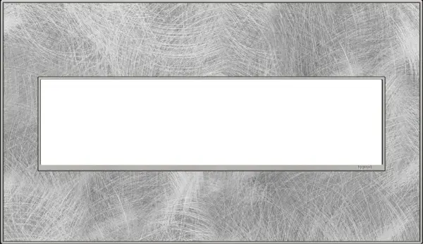 Sweeping strokes of monochromatic texture make this steel option all the more noteworthy. A 2-Gang Wall Plate, it is perfectly sized to fit any combination of up to two standard-sized adorne devices, or up to four half-sized adorne designer switches and outlets. Collection: adorne Finish: Spiraled Stainless Width: 8.88" Height: 5.13" Length: 0.35" Weight: 0.70 lb Extension from Wall: 1.19" Material: Real Materials Country of Origin: Mexico Connection: Screwless Manufacturer Warranty: Limited Lifetime
