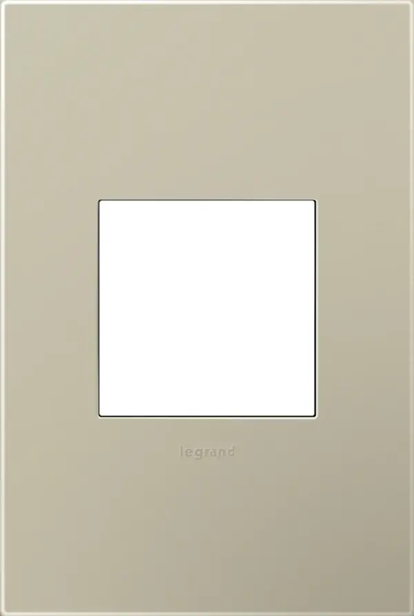 Subtle but lustrous, this finish is charismatic enough to fit in anywhere. Made exclusively for use with designer switches and outlets from the adorne Collection.This wall plate features enduring Microban antimicrobial technology that works to reduce the growth of bacteria, around the clock, for the lifespan of the product. Existing inventory of switches, dimmers and plastic wall plates from the adorne Collection at some partner locations may not yet include Microban protection. To confirm that a specific Legrand product is protected with Microban, check that the exterior of the product packaging includes a green dot or a ""Protected with Microban"" label.No antimicrobial efficacy claims are being made or are valid with respect to products sold in Canada. Collection: adorne Finish: Titanium Notes: Titanium - 1 Gang/2Module Wall Plates Width: 3.45" Height: 5.13" Length: 0.35" Weight: 0.32 lb Extension from Wall: 0.35" Bulb Type: tbn Material: Polycarbonate Country of Origin: Mexico Connection: Screwless Manufacturer Warranty: Limited Lifetime