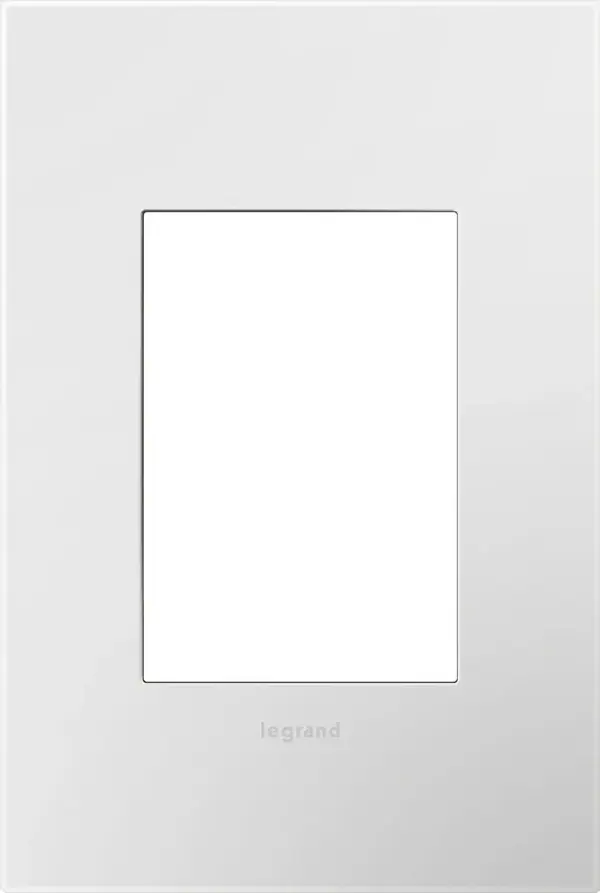 Glossed to perfection, for a finish as captivating as it is contemporary. Made exclusively for use with designer switches and outlets from the adorne Collection.This wall plate features enduring Microban antimicrobial technology that works to reduce the growth of bacteria, around the clock, for the lifespan of the product. Existing inventory of switches, dimmers and plastic wall plates from the adorne Collection at some partner locations may not yet include Microban protection. To confirm that a specific Legrand product is protected with Microban, check that the exterior of the product packaging includes a green dot or a ""Protected with Microban"" label.No antimicrobial efficacy claims are being made or are valid with respect to products sold in Canada. Collection: adorne Finish: Gloss White Notes: Gloss White - 1 Gang /3Mod Wall Plate Width: 3.45" Height: 5.13" Length: 0.35" Weight: 0.32 lb Extension from Wall: 0.35" Bulb Type: tbn Material: Polycarbonate Country of Origin: Mexico Connection: Screwless Manufacturer Warranty: Limited Lifetime