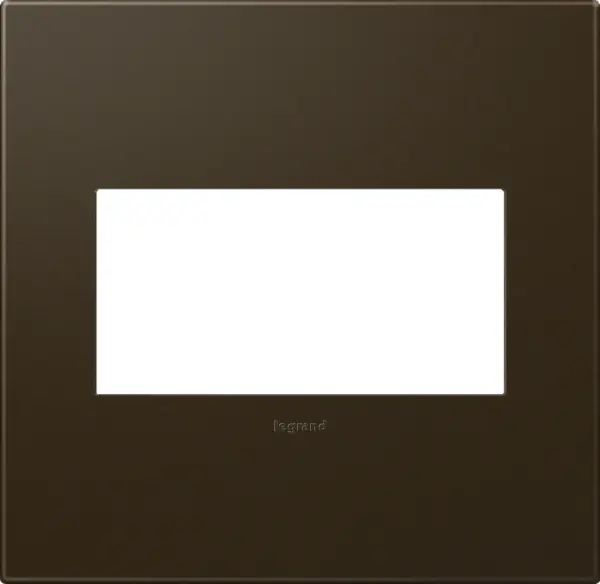 A rich complement to stately shades and earth tone, with a hint of warmth. Made exclusively for use with designer switches and outlets from the adorne Collection.This wall plate features enduring Microban antimicrobial technology that works to reduce the growth of bacteria, around the clock, for the lifespan of the product. Existing inventory of switches, dimmers and plastic wall plates from the adorne Collection at some partner locations may not yet include Microban protection. To confirm that a specific Legrand product is protected with Microban, check that the exterior of the product packaging includes a green dot or a ""Protected with Microban"" label.No antimicrobial efficacy claims are being made or are valid with respect to products sold in Canada. Collection: adorne Finish: Bronze Width: 5.29" Height: 5.13" Length: 0.35" Weight: 0.48 lb Extension from Wall: 0.35" Material: Polycarbonate Country of Origin: Mexico Connection: Screwless Manufacturer Warranty: Limited Lifetime