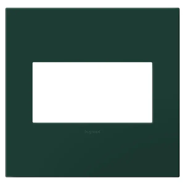 A refined and enchanting hue that blends perfectly with eclectic and sophisticated decor. Made exclusively for use with designer switches and outlets from the adorne Collection. This wall plate features enduring Microban antimicrobial technology that works to reduce the growth of bacteria, around the clock, for the lifespan of the product. No antimicrobial efficacy claims are being made or are valid with respect to products sold in Canada. Collection: adorne Finish: Evergreen Width: 5.29" Height: 5.13" Length: 0.35" Weight: 0.46 lb Country of Origin: Mexico