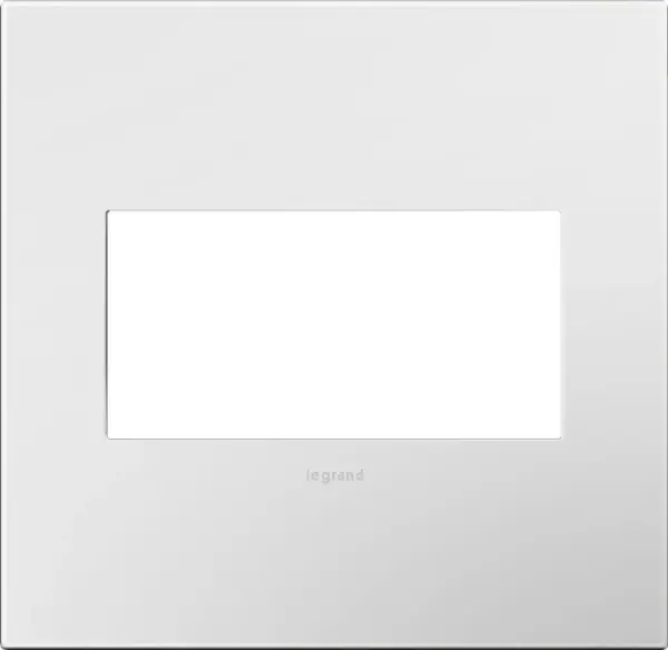 Glossed to perfection, for a finish as captivating as it is contemporary. Made exclusively for use with designer switches and outlets from the adorne Collection.This wall plate features enduring Microban antimicrobial technology that works to reduce the growth of bacteria, around the clock, for the lifespan of the product. Existing inventory of switches, dimmers and plastic wall plates from the adorne Collection at some partner locations may not yet include Microban protection. To confirm that a specific Legrand product is protected with Microban, check that the exterior of the product packaging includes a green dot or a ""Protected with Microban"" label.No antimicrobial efficacy claims are being made or are valid with respect to products sold in Canada. Collection: adorne Finish: Gloss White Width: 5.29" Height: 5.13" Length: 0.35" Weight: 0.46 lb Extension from Wall: 0.35" Material: Polycarbonate Country of Origin: Mexico Connection: Screwless Manufacturer Warranty: Limited Lifetime