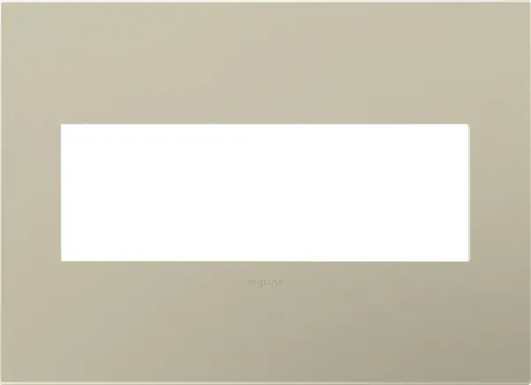 Subtle but lustrous, this finish is charismatic enough to fit in anywhere. Made exclusively for use with designer switches and outlets from the adorne Collection.This wall plate features enduring Microban antimicrobial technology that works to reduce the growth of bacteria, around the clock, for the lifespan of the product. Existing inventory of switches, dimmers and plastic wall plates from the adorne Collection at some partner locations may not yet include Microban protection. To confirm that a specific Legrand product is protected with Microban, check that the exterior of the product packaging includes a green dot or a ""Protected with Microban"" label.No antimicrobial efficacy claims are being made or are valid with respect to products sold in Canada. Collection: adorne Finish: Titanium Notes: Titanium - 3 Gang Wall Plates Width: 7.06" Height: 5.13" Length: 0.35" Weight: 0.68 lb Extension from Wall: 0.35" Bulb Type: tbn Material: Polycarbonate Country of Origin: Mexico Connection: Screwless Manufacturer Warranty: Limited Lifetime