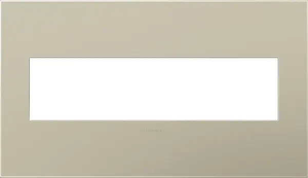 Subtle but lustrous, this finish is charismatic enough to fit in anywhere. Made exclusively for use with designer switches and outlets from the adorne Collection.This wall plate features enduring Microban antimicrobial technology that works to reduce the growth of bacteria, around the clock, for the lifespan of the product. Existing inventory of switches, dimmers and plastic wall plates from the adorne Collection at some partner locations may not yet include Microban protection. To confirm that a specific Legrand product is protected with Microban, check that the exterior of the product packaging includes a green dot or a ""Protected with Microban"" label.No antimicrobial efficacy claims are being made or are valid with respect to products sold in Canada. Collection: adorne Finish: Titanium Notes: Titanium - 4 Gang Wall Plates Width: 8.88" Height: 5.13" Length: 0.35" Weight: 0.84 lb Extension from Wall: 0.35" Bulb Type: tbn Material: Polycarbonate Country of Origin: Mexico Connection: Screwless Manufacturer Warranty: Limited Lifetime