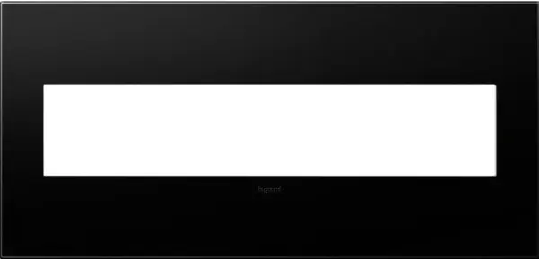 Dark, handsome and a little bit mysterious, it is perfect for adding on-trend edge to any space. Made exclusively for use with designer switches and outlets from the adorne Collection.This wall plate features enduring Microban antimicrobial technology that works to reduce the growth of bacteria, around the clock, for the lifespan of the product. Existing inventory of switches, dimmers and plastic wall plates from the adorne Collection at some partner locations may not yet include Microban protection. To confirm that a specific Legrand product is protected with Microban, check that the exterior of the product packaging includes a green dot or a ""Protected with Microban"" label. Collection: adorne Finish: Graphite Width: 10.70" Height: 5.13" Length: 0.35" Weight: 1.00 lb Extension from Wall: 0.35" Material: Polycarbonate Country of Origin: Mexico Connection: Screwless Manufacturer Warranty: Limited Lifetime