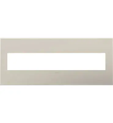 A cool neutral tone, primed to create an equally cool vibe. Made exclusively for use with designer switches and outlets from the adorne Collection.This wall plate features enduring Microban antimicrobial technology that works to reduce the growth of bacteria, around the clock, for the lifespan of the product. Existing inventory of switches, dimmers and plastic wall plates from the adorne Collection at some partner locations may not yet include Microban protection. To confirm that a specific Legrand product is protected with Microban, check that the exterior of the product packaging includes a green dot or a ""Protected with Microban"" label.No antimicrobial efficacy claims are being made or are valid with respect to products sold in Canada. Collection: adorne Finish: Greige Width: 12.50" Height: 5.13" Length: 0.35" Weight: 0.53 lb Extension from Wall: 0.35" Country of Origin: Mexico