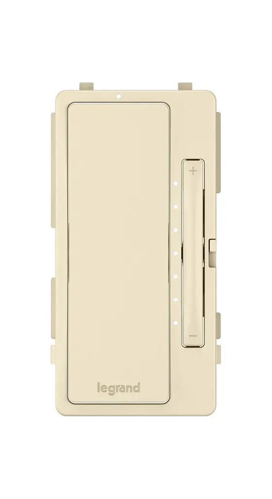 Giving your space a makeover? Easily update the look of your radiant Multi-Location Master Dimmer with an interchangeable face covers which snap right into place.Color options include: Brown, Black, Dark Bronze, Gray, Ivory, Light Almond, Nickel and White.Made exclusively for use with screwless Wall Plates from the radiant Collection, sold separately. Collection: radiant Finish: Light Almond Weight: 0.05 lb Country of Origin: China