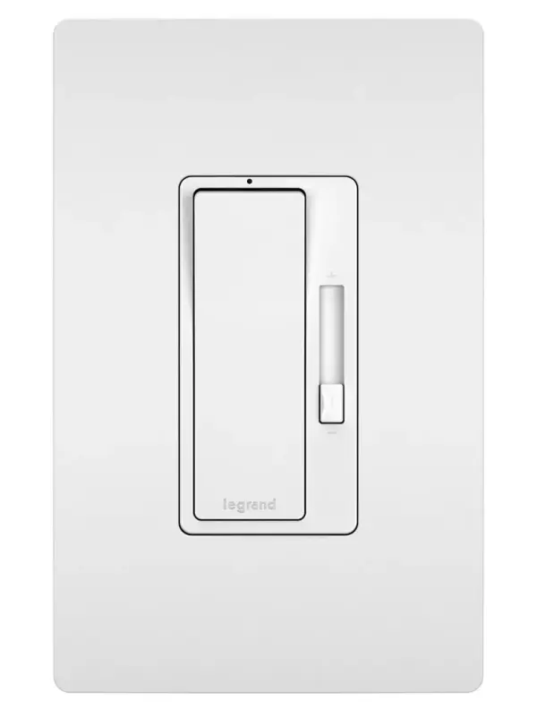 Provides precise dimming control of a light or fixture from another part of the room through this second on-wall controller. Must be used with the Multi-Location Master Dimmer. Part of the radiant Collection, it also features clean lines and smooth control for a sophisticated touch. Made exclusively for use with screwless Wall Plates from the radiant Collection, sold separately. Collection: radiant Finish: White Width: 1.75" Height: 4.25" Length: 1.25" Weight: 0.20 lb Country of Origin: China