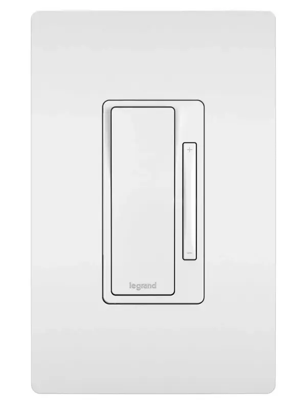 Provides precise dimming control of a light or fixture from another part of the room through this second on-wall controller. Must be used with the Multi-Location Master Dimmer. Part of the radiant Collection, it also features clean lines and smooth control for a sophisticated touch. Made exclusively for use with screwless Wall Plates from the radiant Collection, sold separately. Collection: radiant Finish: White Width: 1.75" Height: 4.25" Length: 1.25" Weight: 0.30 lb Country of Origin: China