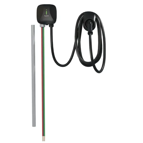 Compact yet powerful, this Hardwired Home Level 2 EV Charger is the safe, versatile and efficient way to charge any electric vehicle at home. Designed for indoor or outdoor use, the hard-wired unit can be easily installed in garages or mounted to an exterior wall for use in driveways or carports. The charger comes ready-to-wire right out of the box and requires no internet connection or software. As a Level 2 Charger, the unit offers a faster charge while the adjustable amperage €" from 16A up to 48A €" allows users to control the energy usage to fit their specific EV model and charging needs or preferences. An Energy Star-certified product, this Level 2 EV Charger is also eligible for rebates and incentives. Collection: radiant Width: 7.10" Height: 7.10" Length: 3.70" Country of Origin: China