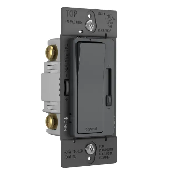 radiant CFL/LED Dimmer, Graphite Collection: radiant Finish: Graphite Width: 3.82" Height: 6.06" Length: 2.10" Weight: 0.29 lb Country of Origin: CN