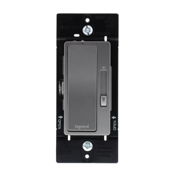 radiant CFL/LED Dimmer, Nickel Collection: radiant Finish: Nickel Width: 3.82" Height: 6.06" Length: 2.10" Weight: 0.24 lb Country of Origin: CN
