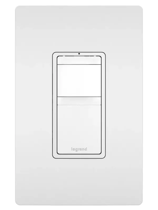 Simplify control while saving energy, with the radiant Occupancy Sensor. Automatically turning the light on when someone enters a room, and shutting it off when the room is empty, this sensor includes an adjustable timed delay for shut off, as well as additional settings for more flexible control. Part of the radiant Collection, it features clean lines and smooth paddle action for a sophisticated touch. Made exclusively for use with screwless Wall Plates from the radiant Collection, sold separately. Collection: radiant Finish: White Width: 1.69" Height: 2.63" Length: 1.88" Weight: 0.30 lb Country of Origin: China
