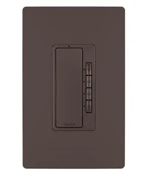 Installs easily in place of a standard light or fan switch, or older spring-wound timer and includes manual on/off through the paddle switch for added convenience. A locator light illuminates when switch is off, emitting a soft glow to help you find it in the dark.Made exclusively for use with screwless Wall Plates from the radiant Collection, sold separately. Collection: radiant Finish: Dark Bronze Width: 1.69" Height: 4.20" Length: 1.88" Weight: 0.31 lb Country of Origin: China
