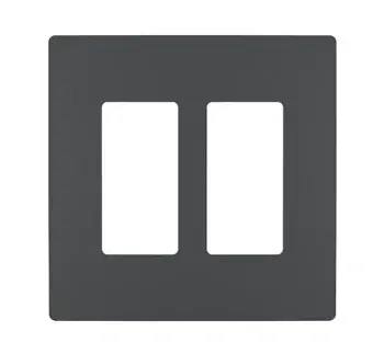 Designed to complement any space, the radiant Collection features sleek, screwless wall plates for cleaner lines and a sophisticated touch. Pair this two-gang option with your preferred combination of radiant switches, dimmers, and/or outlets for a completed look that's a step above ordinary. Collection: radiant Finish: Graphite Width: 4.96" Height: 4.50" Length: 0.25" Weight: 0.12 lb Country of Origin: United States