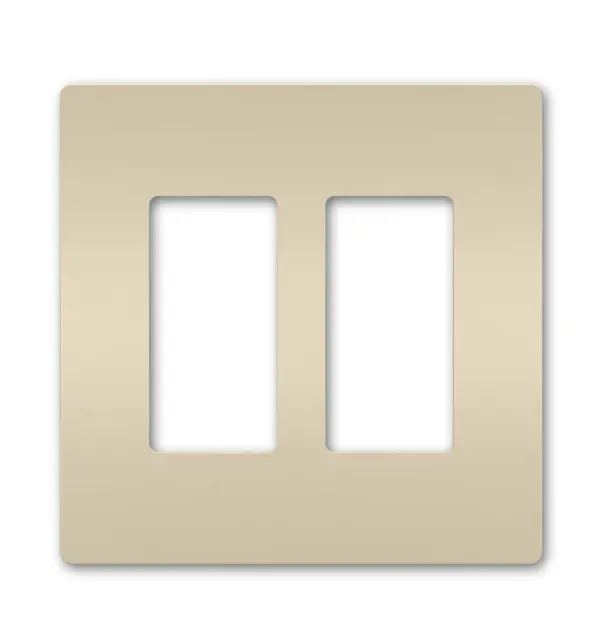 Designed to complement any space, the radiant Collection features sleek, screwless wall plates for cleaner lines and a sophisticated touch. Pair this two-gang option with your preferred combination of radiant switches, dimmers, and/or outlets for a completed look that's a step above ordinary. Collection: radiant Finish: Light Almond Width: 4.96" Height: 4.50" Length: 0.25" Weight: 0.10 lb Country of Origin: United States