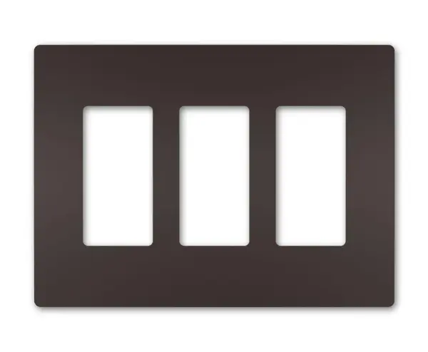 Designed to complement any space, the radiant Collection features sleek, screwless wall plates for cleaner lines and a sophisticated touch. Pair this three-gang option with a combination of radiant switches, dimmers, and/or outlets for a completed look that's a step above ordinary. Collection: radiant Finish: Dark Bronze Width: 6.77" Height: 4.50" Length: 0.25" Weight: 0.13 lb Country of Origin: United States