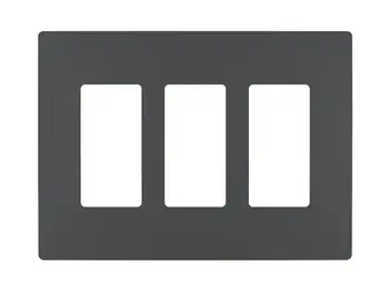 Designed to complement any space, the radiant Collection features sleek, screwless wall plates for cleaner lines and a sophisticated touch. Pair this three-gang option with a combination of radiant switches, dimmers, and/or outlets for a completed look that's a step above ordinary. Collection: radiant Finish: Graphite Width: 6.77" Height: 4.50" Length: 0.25" Weight: 0.16 lb Country of Origin: United States
