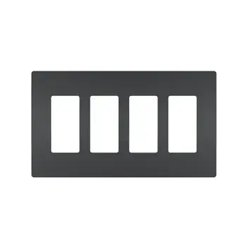 Designed to complement any space, the radiant Collection features sleek, screwless wall plates for cleaner lines and a sophisticated touch. Pair this four-gang option with a combination of radiant switches, dimmers, and/or outlets for a completed look that's a step above ordinary. Collection: radiant Finish: Graphite Width: 8.59" Height: 4.94" Length: 0.07" Weight: 0.17 lb Country of Origin: United States