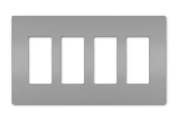 Designed to complement any space, the radiant Collection features sleek, screwless wall plates for cleaner lines and a sophisticated touch. Pair this four-gang option with a combination of radiant switches, dimmers, and/or outlets for a completed look that's a step above ordinary. Collection: radiant Finish: Gray Width: 8.59" Height: 4.50" Length: 0.25" Weight: 0.17 lb Country of Origin: United States