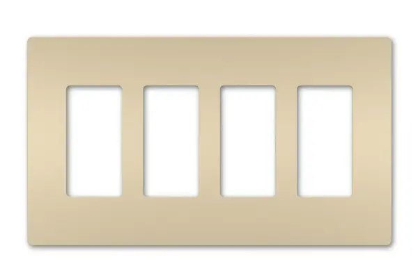 Designed to complement any space, the radiant Collection features sleek, screwless wall plates for cleaner lines and a sophisticated touch. Pair this four-gang option with a combination of radiant switches, dimmers, and/or outlets for a completed look that's a step above ordinary. Collection: radiant Finish: Ivory Width: 8.59" Height: 4.50" Length: 0.25" Weight: 0.17 lb Country of Origin: United States