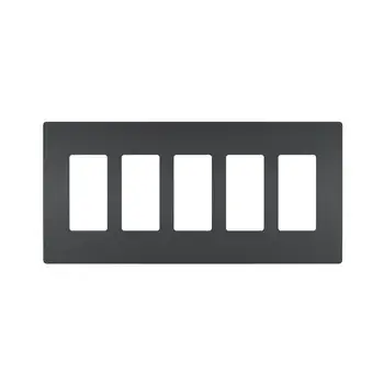 Designed to complement any space, the radiant Collection features sleek, screwless wall plates for cleaner lines and a sophisticated touch. Pair this five-gang option with a combination of radiant switches, dimmers, and/or outlets for a completed look that's a step above ordinary. Collection: radiant Finish: Graphite Width: 10.40" Height: 4.94" Length: 0.07" Weight: 0.20 lb Country of Origin: United States
