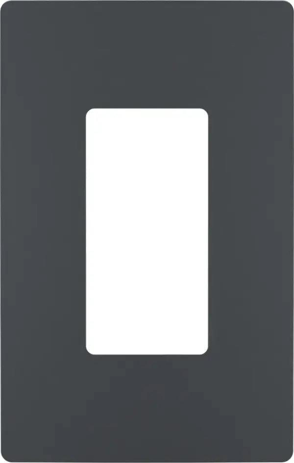 Designed to complement any space, the radiant Collection features sleek, screwless wall plates for cleaner lines and a sophisticated touch. Pair with your radiant switch, dimmer, or outlet for a completed look that's a step above ordinary. Collection: radiant Finish: Graphite Width: 3.15" Height: 4.50" Length: 0.25" Weight: 0.09 lb Country of Origin: United States