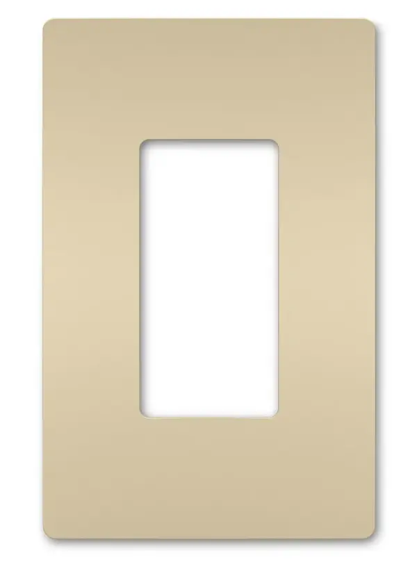 Designed to complement any space, the radiant Collection features sleek, screwless wall plates for cleaner lines and a sophisticated touch. Pair with your radiant switch, dimmer, or outlet for a completed look that's a step above ordinary. Collection: radiant Finish: Ivory Width: 3.15" Height: 4.50" Length: 0.25" Weight: 0.06 lb Country of Origin: United States