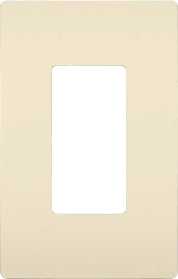 Designed to complement any space, the radiant Collection features sleek, screwless wall plates for cleaner lines and a sophisticated touch. Pair with your radiant switch, dimmer, or outlet for a completed look that's a step above ordinary. Collection: radiant Finish: Light Almond Width: 3.15" Height: 4.50" Length: 0.25" Weight: 0.06 lb Country of Origin: United States